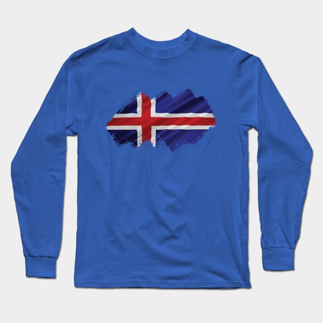 The Flag of Iceland Long Sleeve T-Shirt by Teemperor